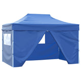 vidaXL Tente pliable avec 4 parois latéraux 3 x 4,5 m Blanc crème