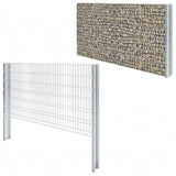  vidaXL Poteau de clôture en gabion argenté 180 cm acier galvanisé