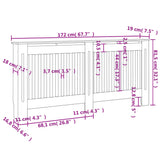 vidaXL Cache-radiateurs 2 pcs blanc MDF 172 cm