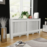 vidaXL Cache-radiateurs 2 pcs blanc MDF 172 cm