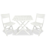 vidaXL Ensemble de bistro pliable 3 pcs Plastique Blanc (plusieurs options disponibles)