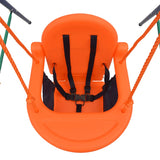 vidaXL Balançoire simple 2-en-1 et balançoire pour tout-petits Orange