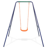 vidaXL Balançoire simple 2-en-1 et balançoire pour tout-petits Orange