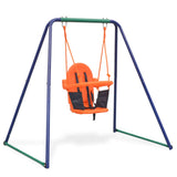 vidaXL Balançoire simple 2-en-1 et balançoire pour tout-petits Orange