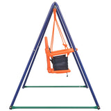 vidaXL Balançoire simple 2-en-1 et balançoire pour tout-petits Orange
