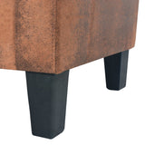 vidaXL Ensemble de canapés 2 pcs Daim synthétique Marron