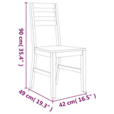 vidaXL Chaises à manger lot de 2 bois d'acacia solide