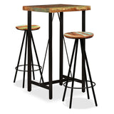 vidaXL Ensemble de bar 5 pcs Bois de récupération massif