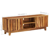 vidaXL Meuble TV Bois massif de Sesham 118 x 30 x 40 cm