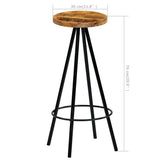 vidaXL Chaises de bar lot de 2 bois de manguier solide