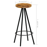 vidaXL Chaises de bar lot de 2 bois de manguier solide