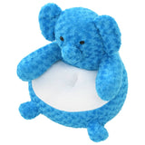 vidaXL éléphant en peluche Bleu 