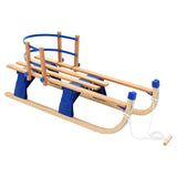 vidaXL Traîneau pliable en bois avec dossier 119 cm  