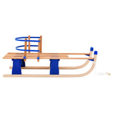 vidaXL Traîneau pliable en bois avec dossier 119 cm  