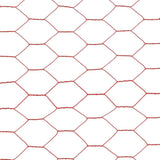 vidaXL Grillage Acier avec revêtement en PVC 25x1,2 m Rouge