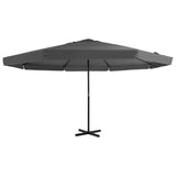 vidaXL Parasol blanc aluminium 500 cm