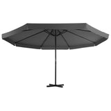 vidaXL Parasol blanc aluminium 500 cm