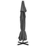 vidaXL Parasol blanc aluminium 500 cm