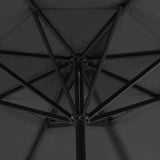 vidaXL Parasol blanc aluminium 500 cm