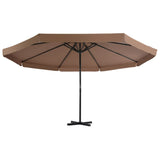 vidaXL Parasol blanc aluminium 500 cm