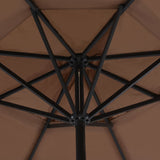vidaXL Parasol blanc aluminium 500 cm