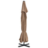 vidaXL Parasol blanc aluminium 500 cm
