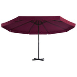 vidaXL Parasol blanc aluminium 500 cm