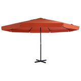 vidaXL Parasol blanc aluminium 500 cm
