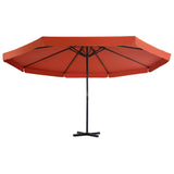 vidaXL Parasol blanc aluminium 500 cm