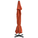 vidaXL Parasol blanc aluminium 500 cm