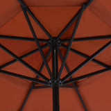 vidaXL Parasol blanc aluminium 500 cm
