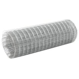 vidaXL Grillage pour volière Acier galvanisé 25x0,5 m Argenté