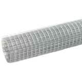 vidaXL Grillage pour volière Acier galvanisé 25x0,5 m Argenté