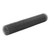 vidaXL Grillage Acier avec revêtement en PVC 25x1 m Gris