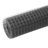 vidaXL Grillage Acier avec revêtement en PVC 25x1 m Gris