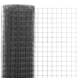 vidaXL Grillage Acier avec revêtement en PVC 25x1 m Gris