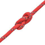 vidaXL Corde de bateau Polypropylène 10 mm 250 m Rouge