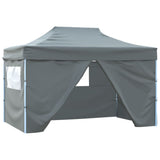 vidaXL Tente pliable avec 4 parois latéraux 3 x 4,5 m Blanc crème