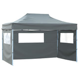 vidaXL Tente pliable avec 4 parois latéraux 3 x 4,5 m Blanc crème