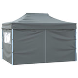 vidaXL Tente pliable avec 4 parois latéraux 3 x 4,5 m Blanc crème