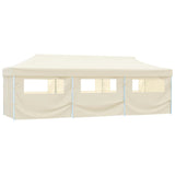 vidaXL Tente de réception pliable avec 8 parois 3x9 m Bleu