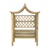 vidaXL Pergola de jardin avec toit et banc Bois de pin imprégné
