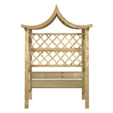 vidaXL Pergola de jardin avec toit et banc Bois de pin imprégné