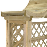 vidaXL Pergola de jardin avec toit et banc Bois de pin imprégné