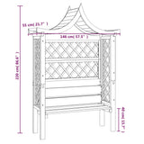 vidaXL Pergola de jardin avec toit et banc Bois de pin imprégné