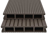 vidaXL Panneaux de terrasse creux WPC 26 m² 2,2 m Marron foncé