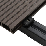 vidaXL Panneaux de terrasse creux WPC 26 m² 2,2 m Marron foncé