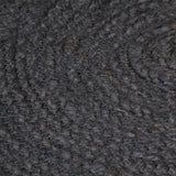  vidaXL Tapis fait à la main Jute Rond 90 cm Gris foncé