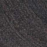  vidaXL Tapis fait à la main Jute Rond 150 cm Gris foncé
