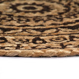 vidaXL Napperons 4 pcs Marron foncé 38 cm Rond Jute